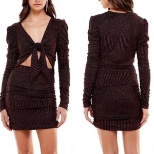 WAYF x EMMA ROSE | Corvette Long Sleeve Ruched Mini
Dress
